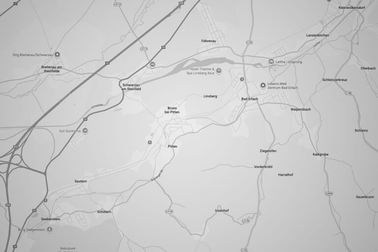 Standortkarte von Ing. N. Kabicher e.U. in Pitten – Anfahrtsplan mit Markierung des Firmensitzes